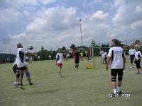  Frank bei der Ballannahme.
